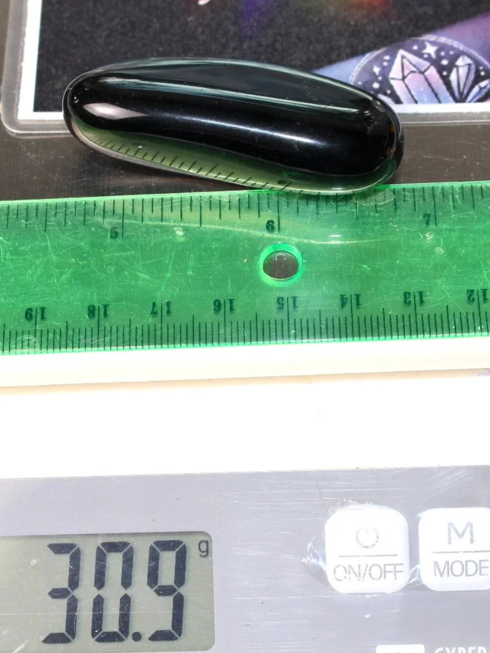 30.9g Old Stock Rainbow Obsidian Polished Davis Creek California Rare Stone Rock